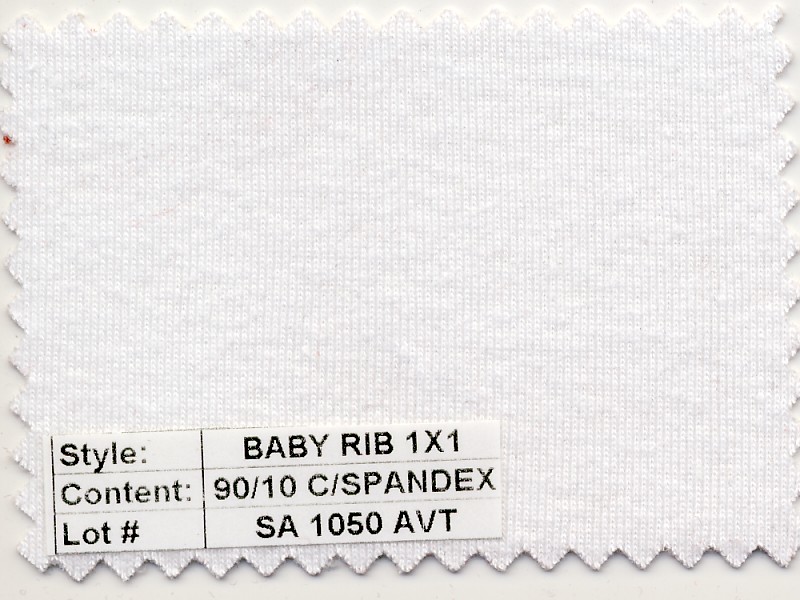 Baby Rib 1x1 Cotton Spandex